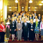 A konferencia résztvevői a parlamentben